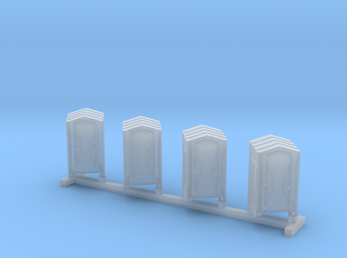 Z Scale Portable Toilet 4pc