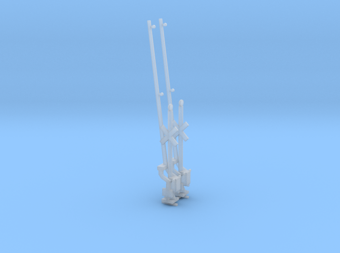 HO Scale RR Crossing 2 lanes 2pc