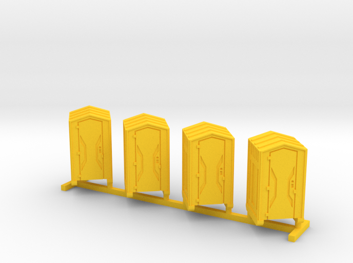 N Scale Portable Toilets 4pc