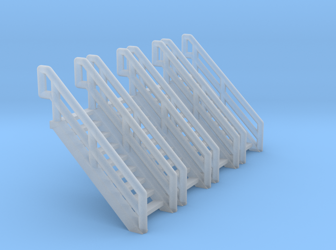 Z Scale Industrial Stairs 9 (4pc)