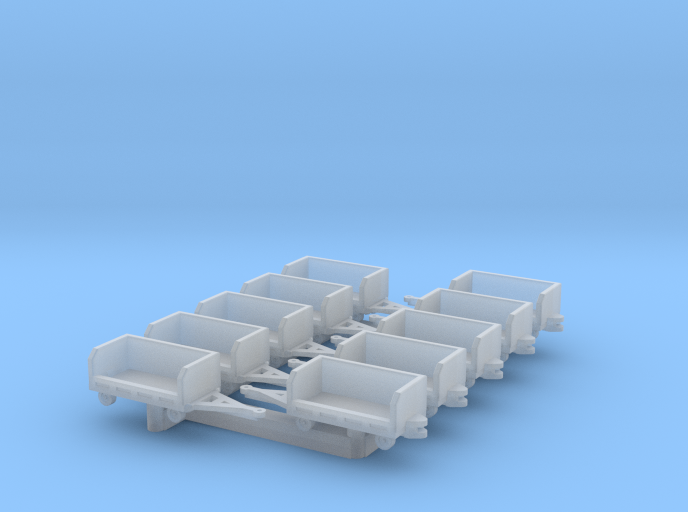 1:400 GSE Baggage Cart Empty 10pc