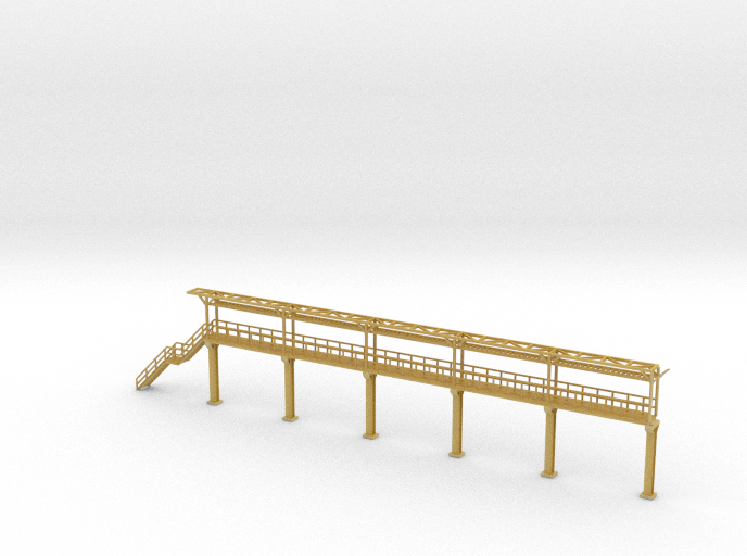 N Scale Tank Car loading Platform 5+stairs (End Section 1) – Ngineer
