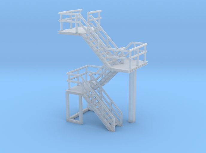 N Scale Concrete Plant Stairs 35.1mm