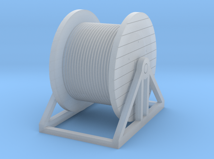 N Scale Cable Reel (Full) On Stand