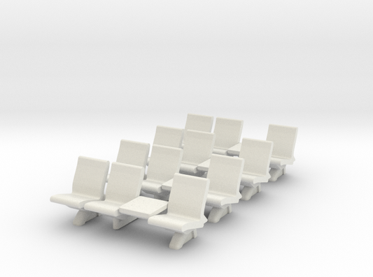 HO Scale Waiting Room Seats 4x3