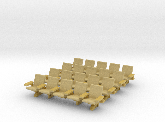 HO Scale Waiting Room Seats 4x5