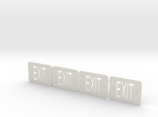 1:12 EXIT sign 4pc