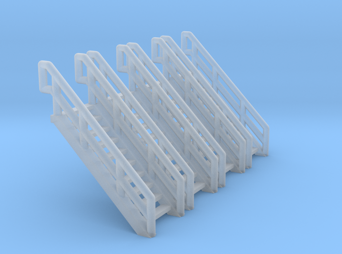 Z Scale Industrial Stairs 10 (4pc)