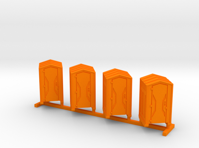 N Scale Portable Toilets 4pc