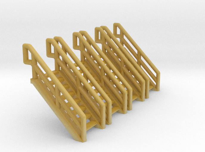 Z Scale Industrial Stairs 8 (4pc)