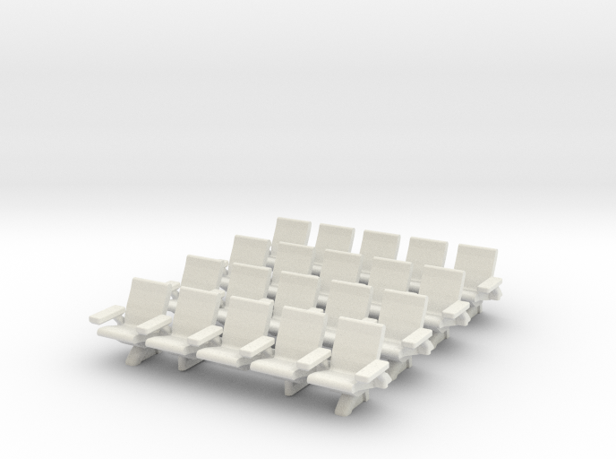 HO Scale Waiting Room Seats 4x5