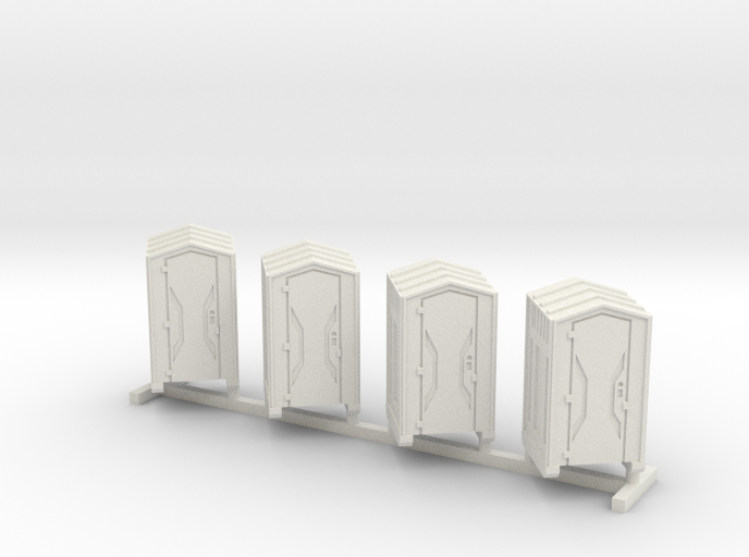 N Scale Portable Toilets 4pc