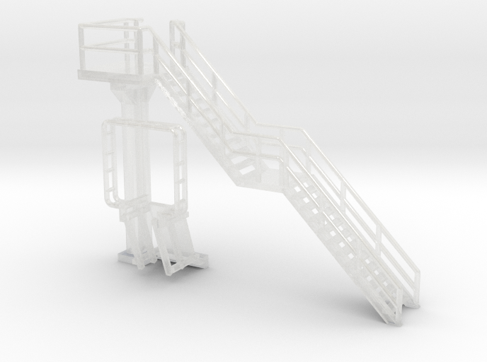 N Scale Tank Car loading Platform 1 Stairs Right