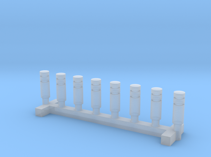 N Scale 8x Road Bollard Modern