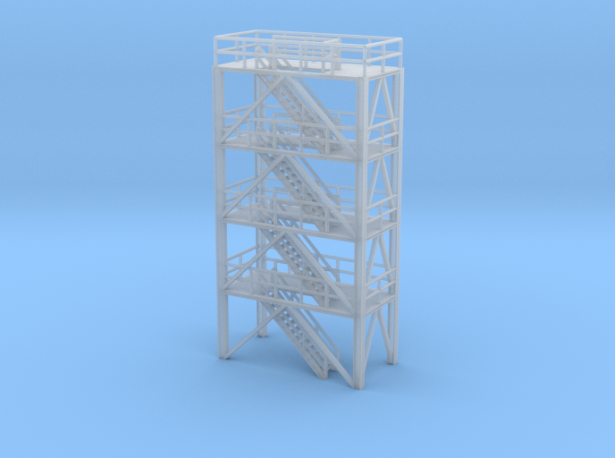 N Scale Refinery Stairs H72