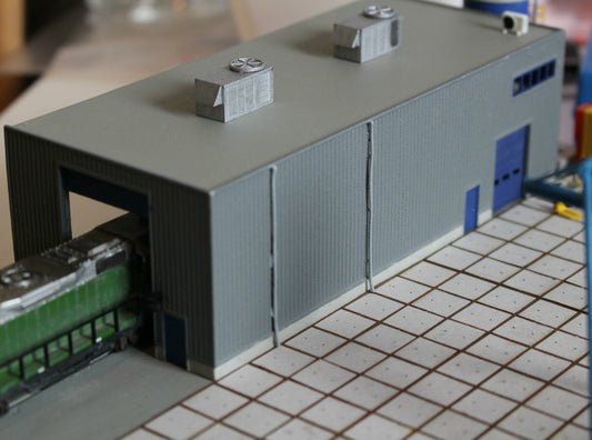 N Scale Train Maintenance Building