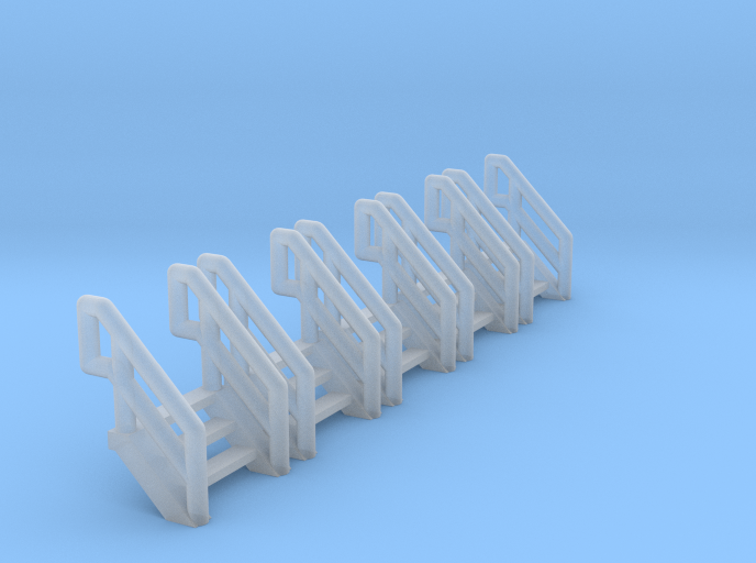 Z Scale Industrial Stairs 3 (5pc)