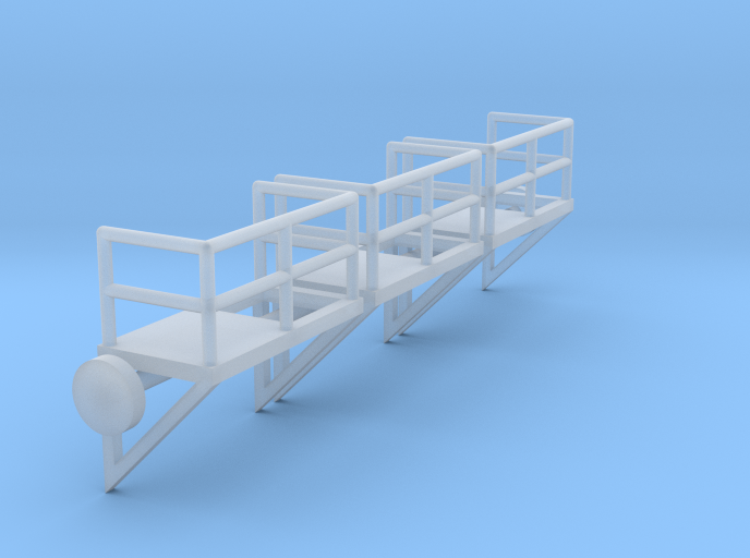 N Scale Cage Ladder Platform Right 3pc