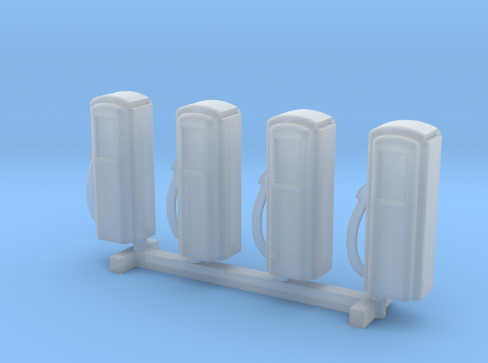 N Scale '50s Gas Pumps 4pc