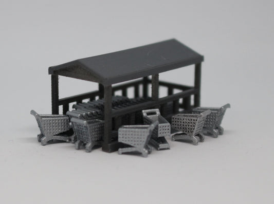 N Scale Grocery Cart Corral