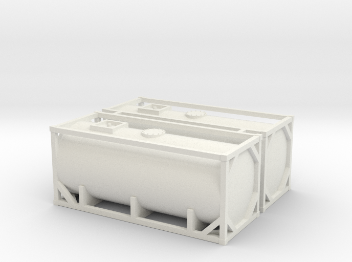 N Scale 20ft Tank Container (2pc)