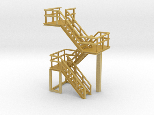 N Scale Concrete Plant Stairs 35.1mm