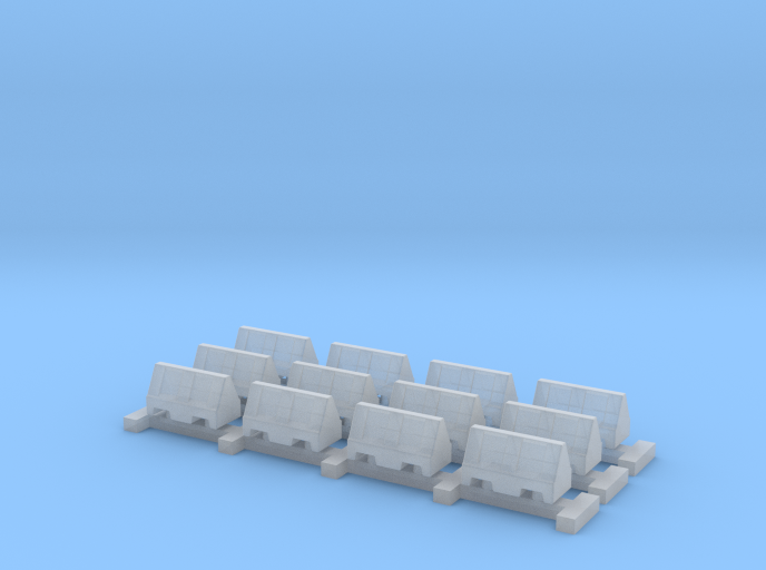 N Scale 12 Road Barriers