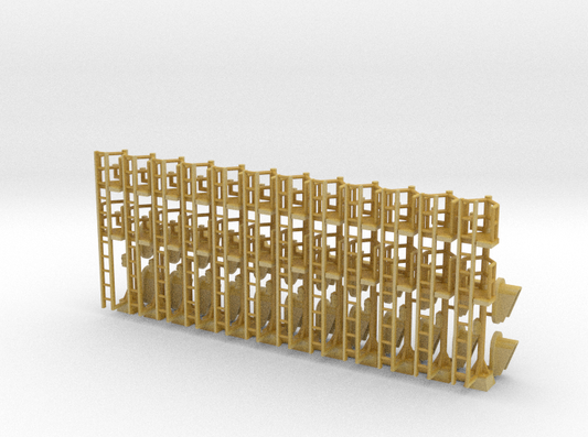 N Modern Signal Mast 2 heads RH 12pc