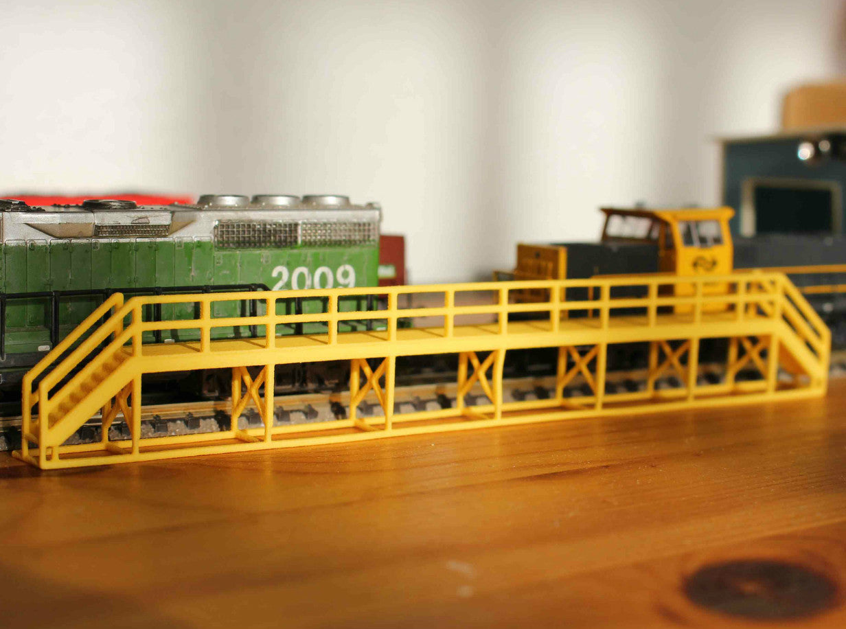 N Scale Train Maintenance Platform Double Stairs