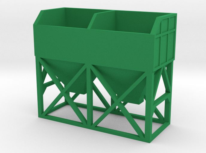 N Scale Concrete Plant Hopper 30mm