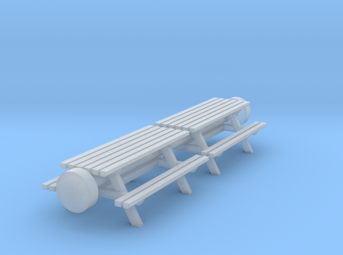 N Scale 2x Picnic Bench