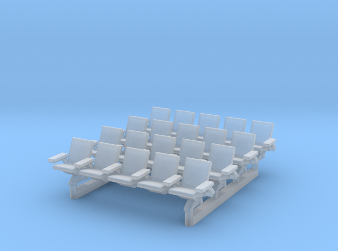 N Scale Waiting Room Seats 4x5