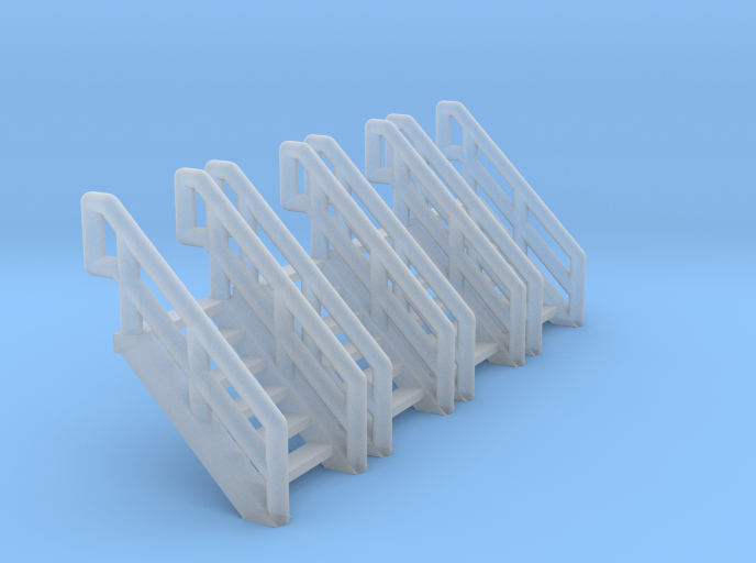 Z Scale Industrial Stairs 6 (4pc)