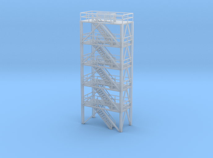 N Scale Refinery Stairs H90