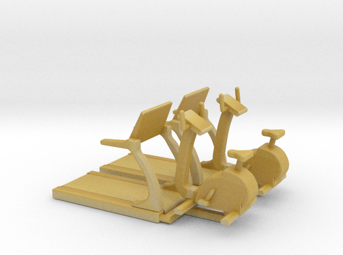 HO Scale Fitness Equipment 4pc