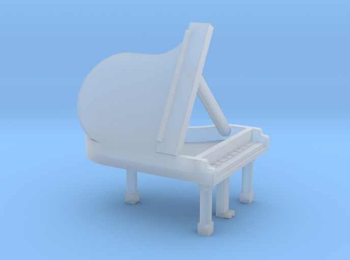 N Scale Grand Piano (Open)