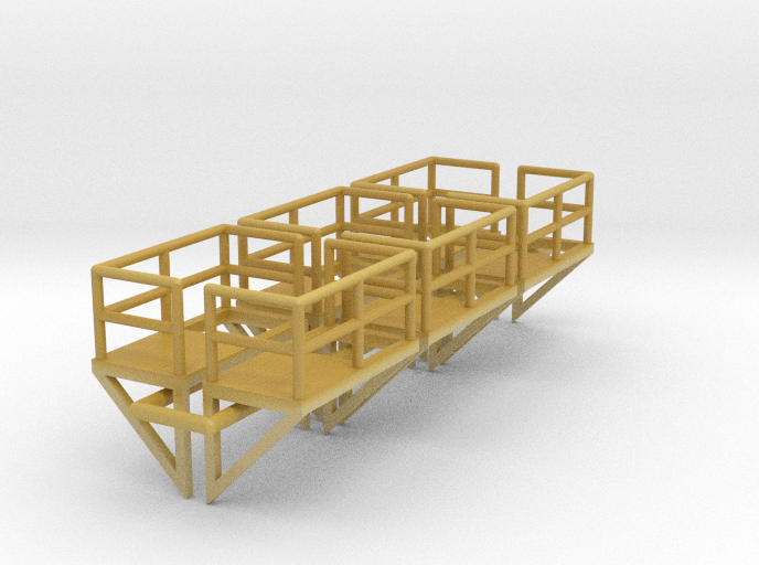 N Scale Cage Ladder Platform L+R 6pc