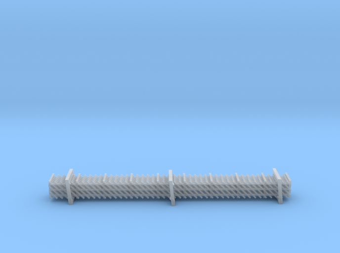 N Gauge Wooden Railway Station Fence 6x90mm