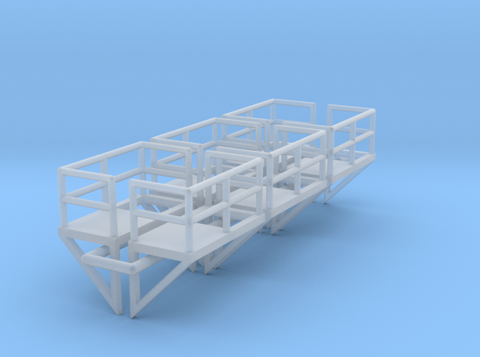 N Scale Cage Ladder Platform L+R 6pc