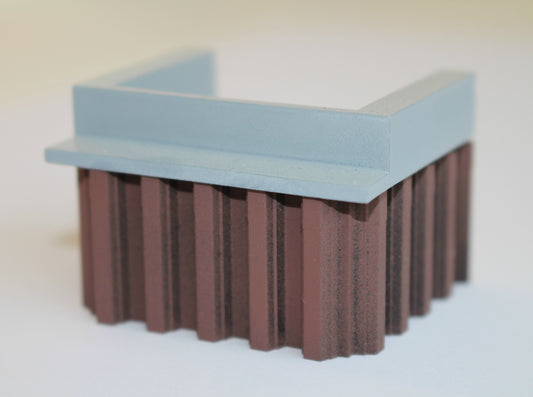 N Scale 2x Bridge Abutment Sheet Piling (29mm)