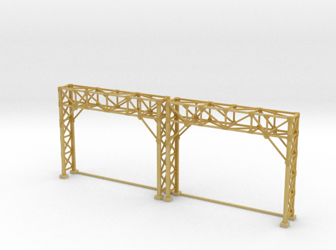 N Scale Signal Bridge Gantry 2 tracks 2pc