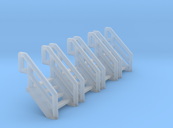 Z Scale Industrial Stairs 4 (4pc)