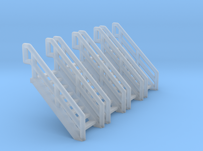 Z Scale Industrial Stairs 8 (4pc)