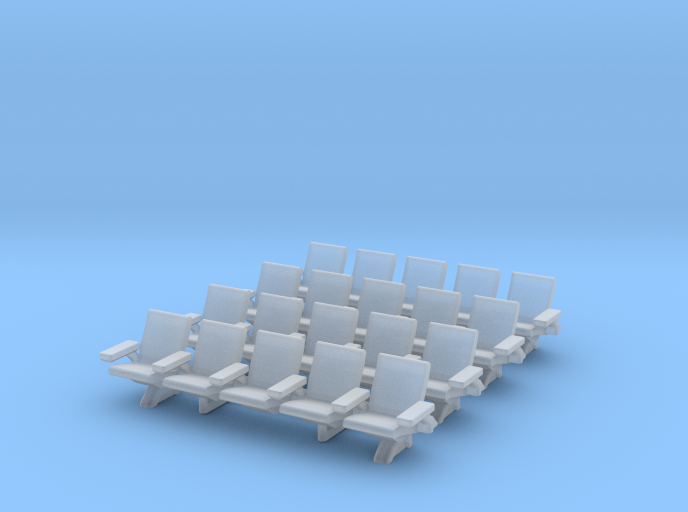 HO Scale Waiting Room Seats 4x5