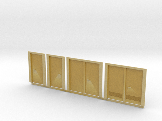 HO Scale Doors 4pc