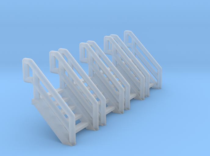 Z Scale Industrial Stairs 5 (4pc)