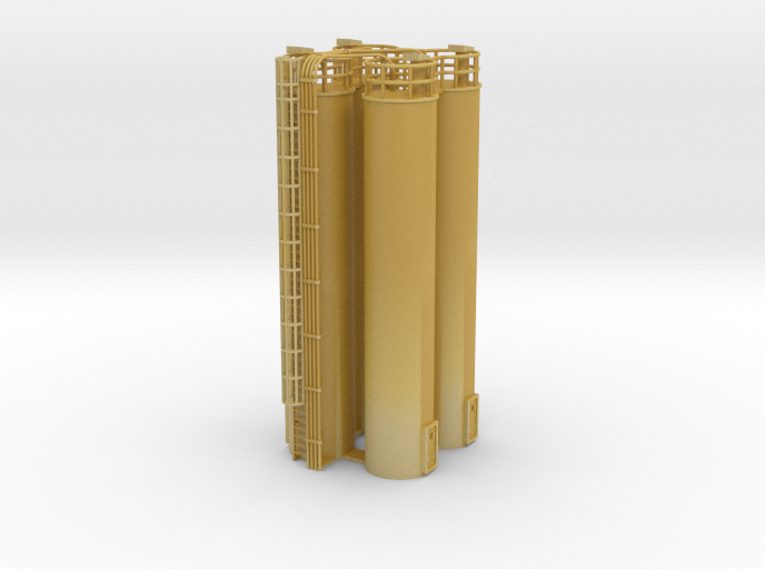 N Scale Plastic Pellet Silo (4 Tanks)