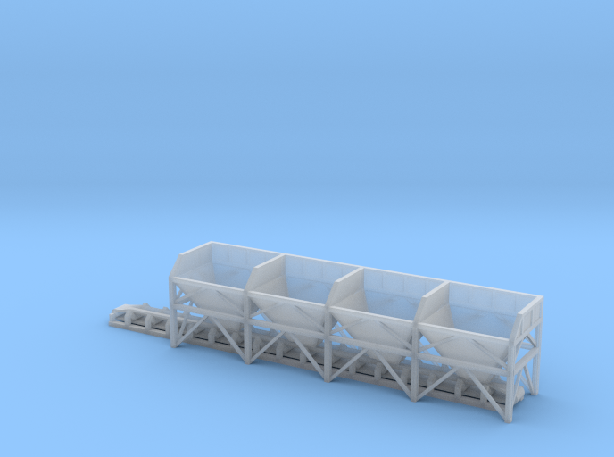 N Scale Aggregate Hopper 4+conveyor