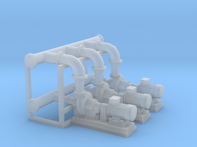 HO Scale Pump Section 3 Pumps H19mm