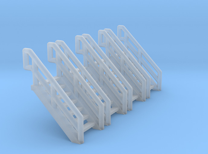 Z Scale Industrial Stairs 7 (4pc)